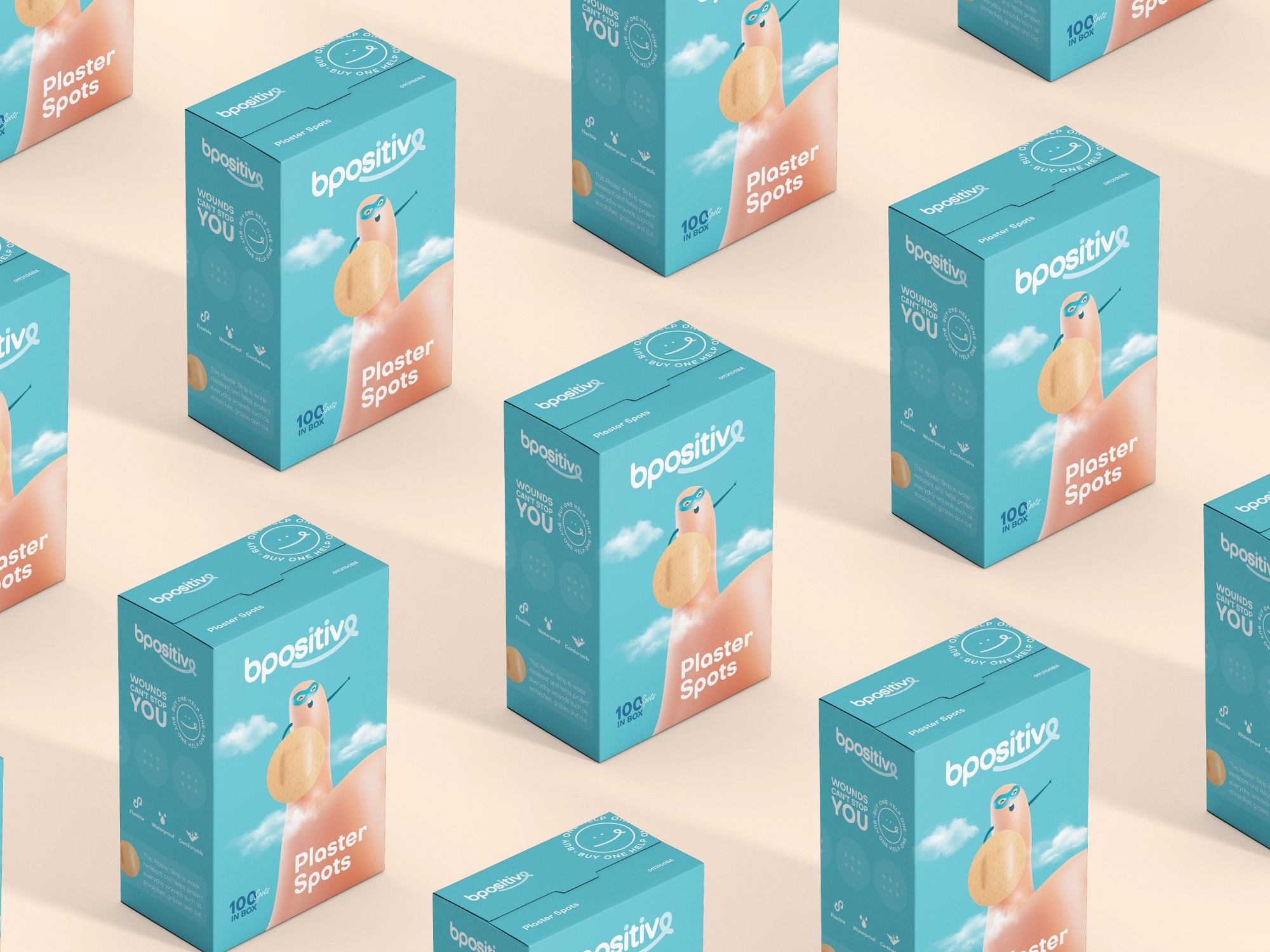 BPositive創(chuàng)可貼包裝設(shè)計(jì),3D擬人卡通手部造型 BPositive創(chuàng)可貼包裝設(shè)計(jì),3D擬人卡通手部造型
