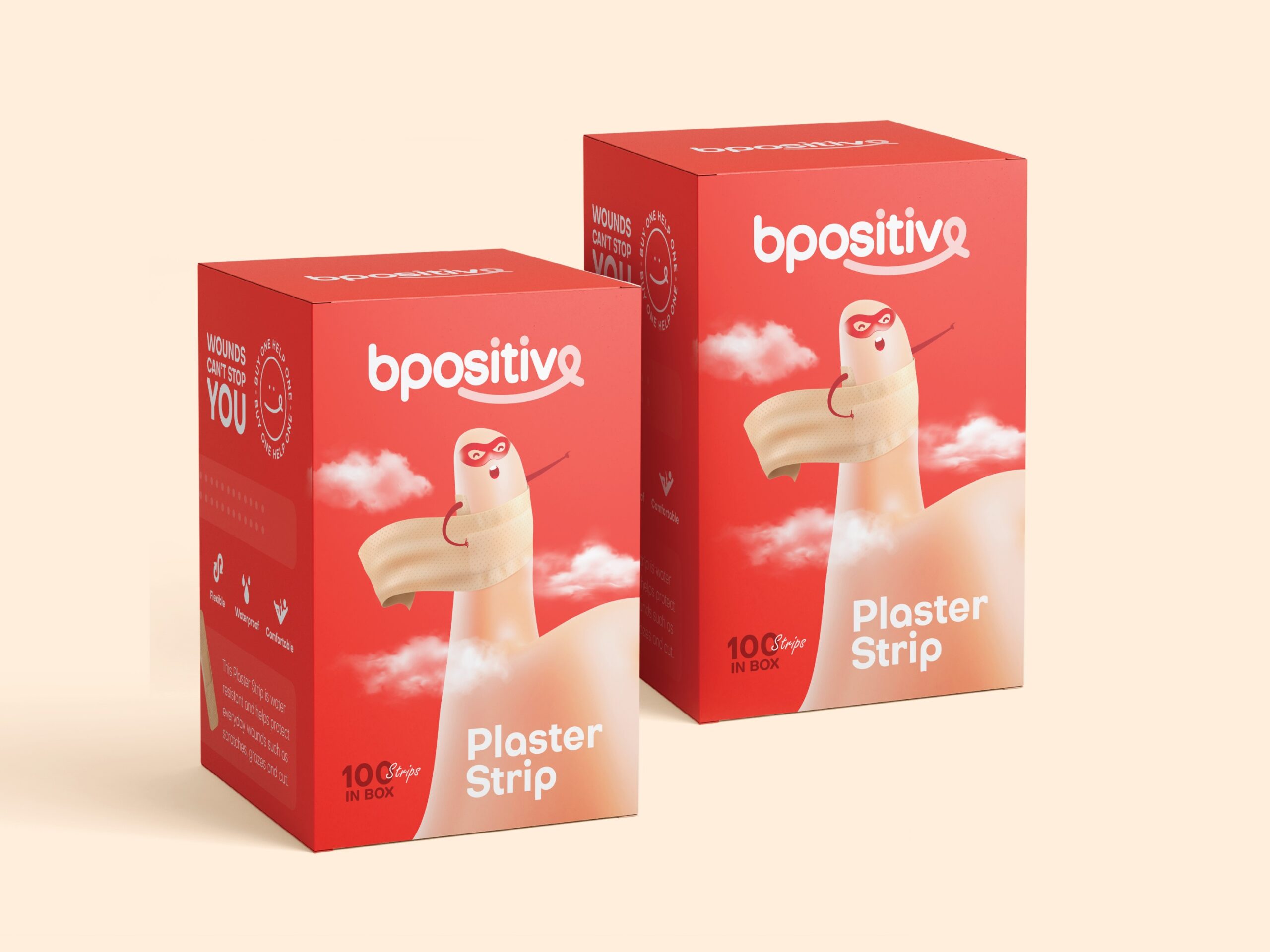 BPositive創(chuàng)可貼包裝設(shè)計(jì),3D擬人卡通手部造型 BPositive創(chuàng)可貼包裝設(shè)計(jì),3D擬人卡通手部造型