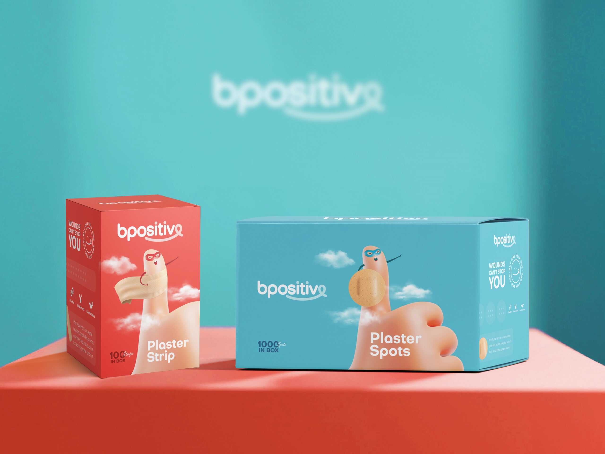 BPositive創(chuàng)可貼包裝設(shè)計(jì),3D擬人卡通手部造型 BPositive創(chuàng)可貼包裝設(shè)計(jì),3D擬人卡通手部造型