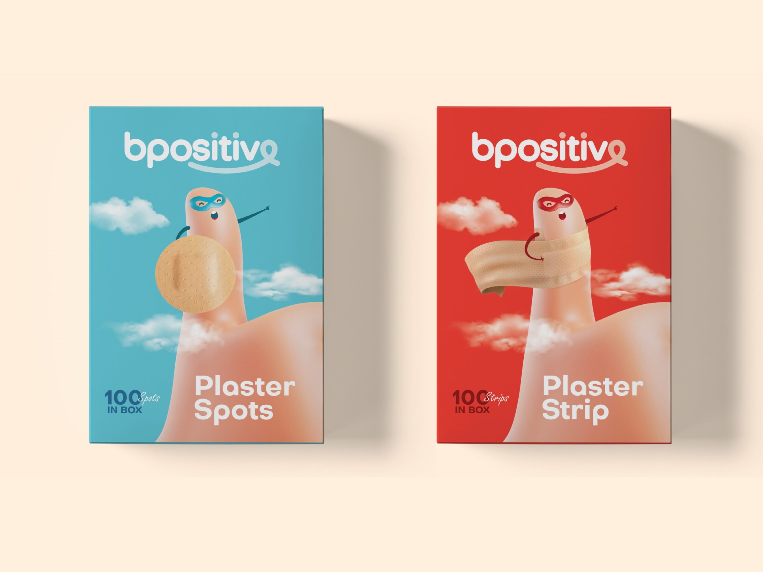 BPositive創(chuàng)可貼包裝設(shè)計(jì),3D擬人卡通手部造型 BPositive創(chuàng)可貼包裝設(shè)計(jì),3D擬人卡通手部造型