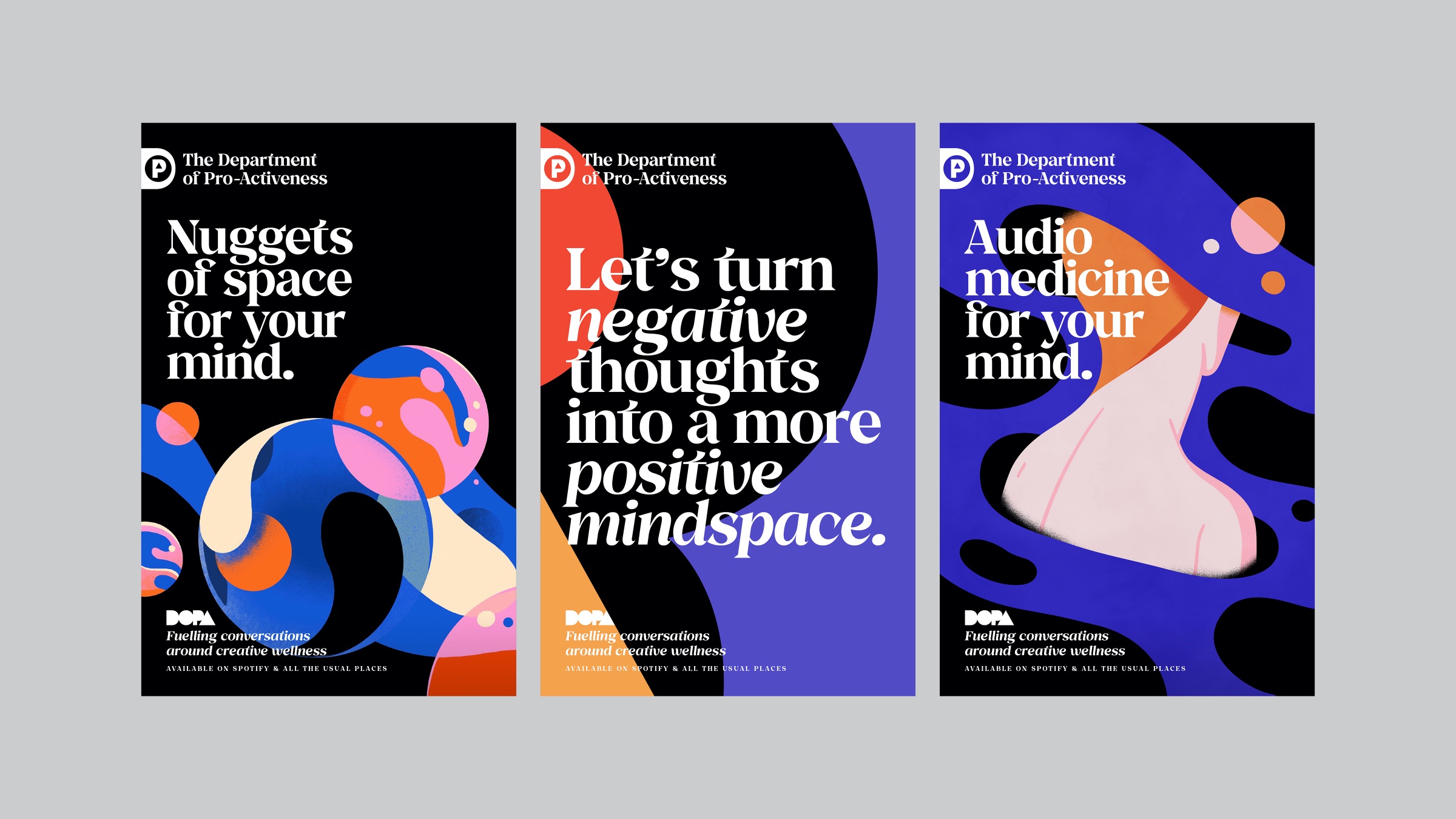 DOPA 健康播客平臺logo設(shè)計vi設(shè)計。幾何矢量風(fēng)格