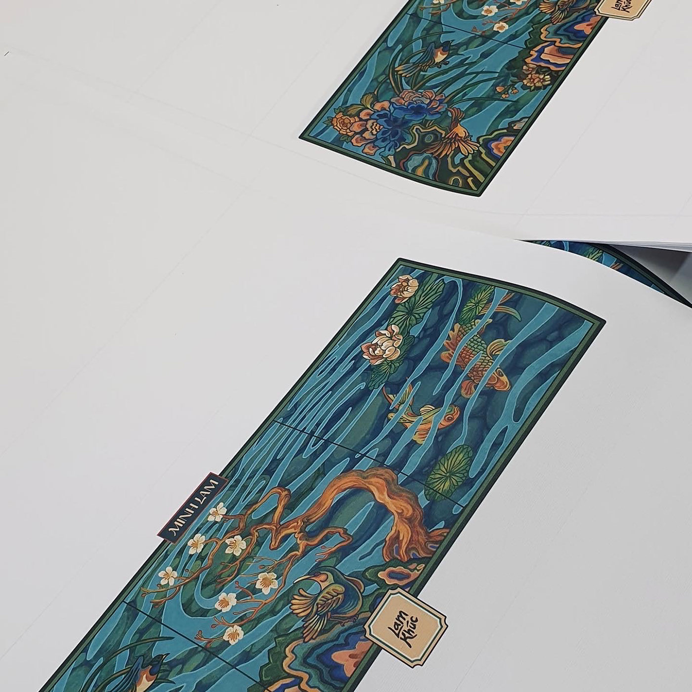 嵐曲越南茶葉包裝設(shè)計，借鑒中國古韻景物繪畫精髓