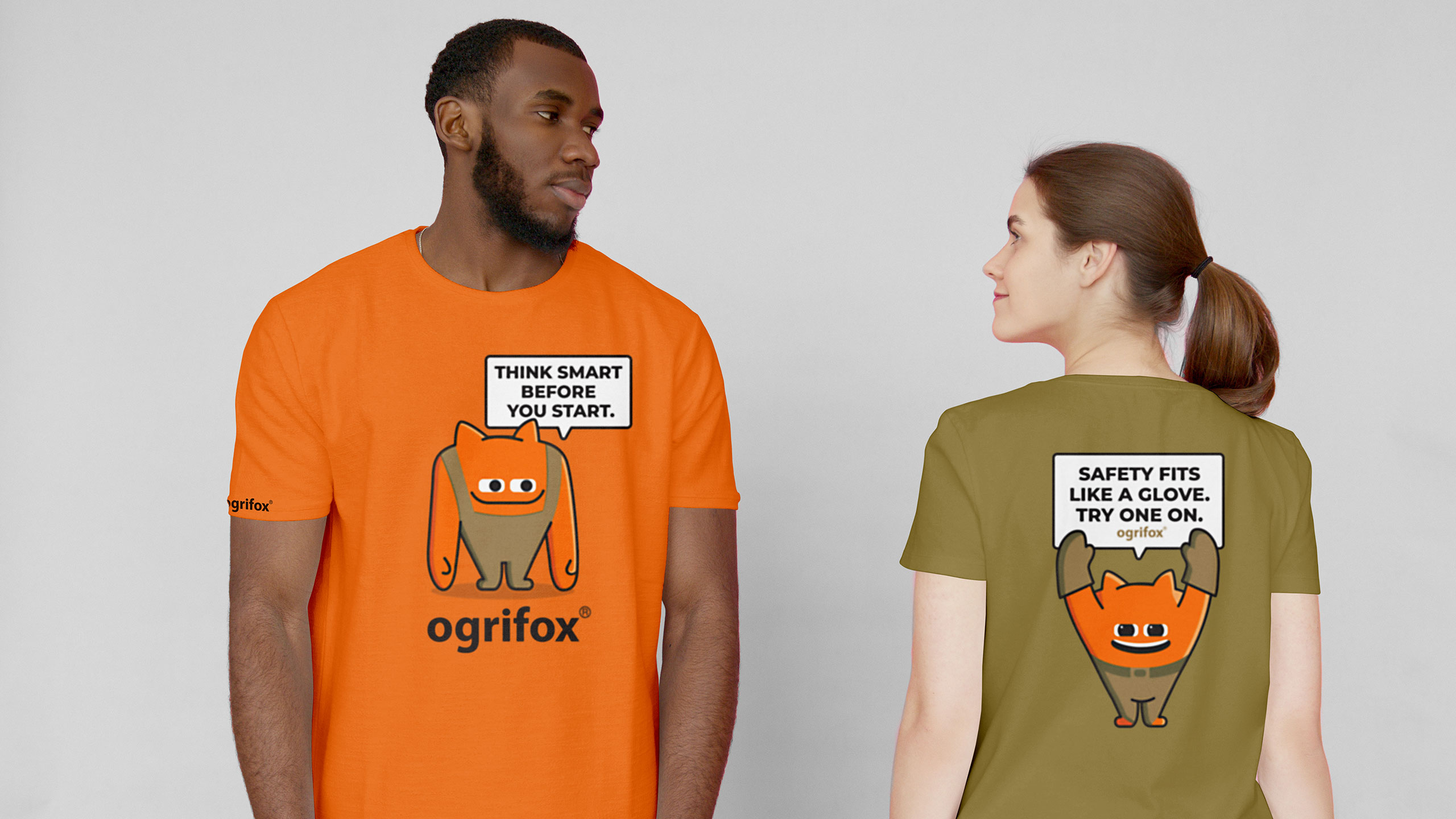 Ogrifox 安全防護服工作服服飾“狐貍巨人”品牌卡通吉祥物設計 Ogrifox 安全防護服工作服服飾“狐貍巨人”品牌卡通吉祥物設計