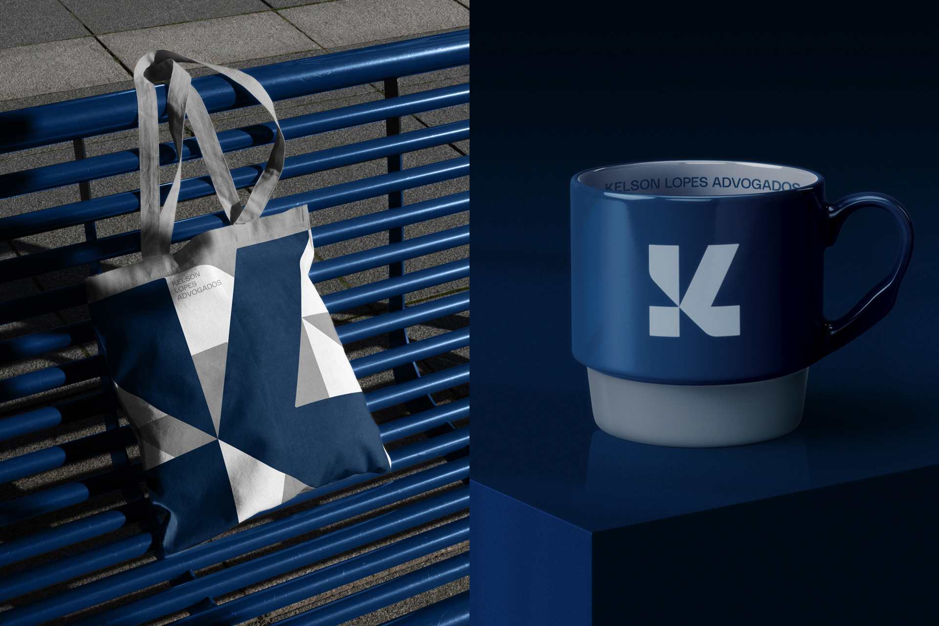 Kelson Lopes律師事務(wù)所品牌logo設(shè)計(jì)vi設(shè)計(jì),正方形字母kL結(jié)合logo與海軍藍(lán)灰配色-杯子袋子 Kelson Lopes律師事務(wù)所品牌logo設(shè)計(jì)vi設(shè)計(jì),正方形字母kL結(jié)合logo與海軍藍(lán)灰配色-杯子袋子