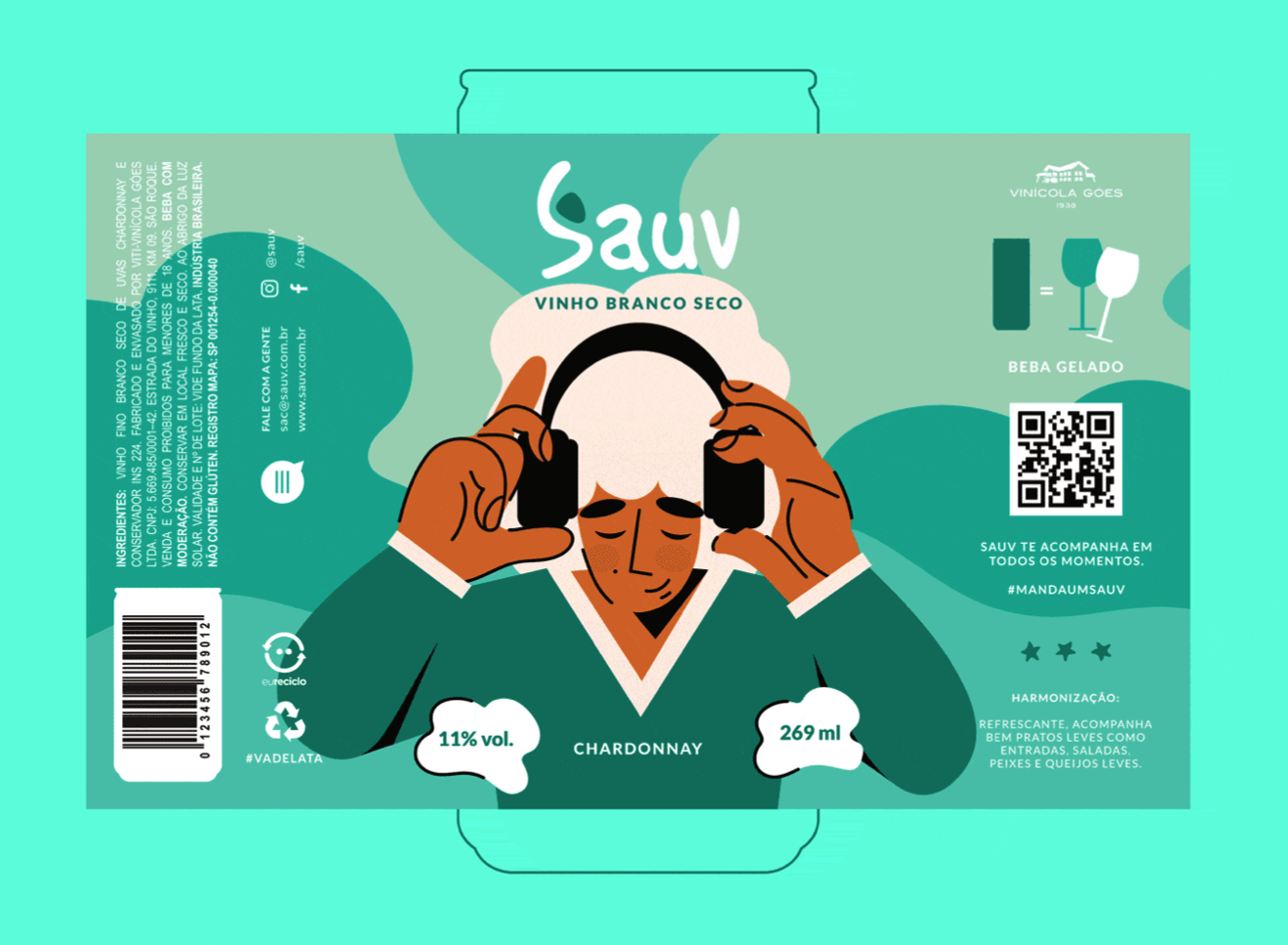 Sauv罐裝葡萄酒標(biāo)簽包裝設(shè)計和時尚人物插圖,開發(fā)年輕人更廣泛日常使用場景 Sauv罐裝葡萄酒標(biāo)簽包裝設(shè)計和時尚人物插圖,開發(fā)年輕人更廣泛日常使用場景