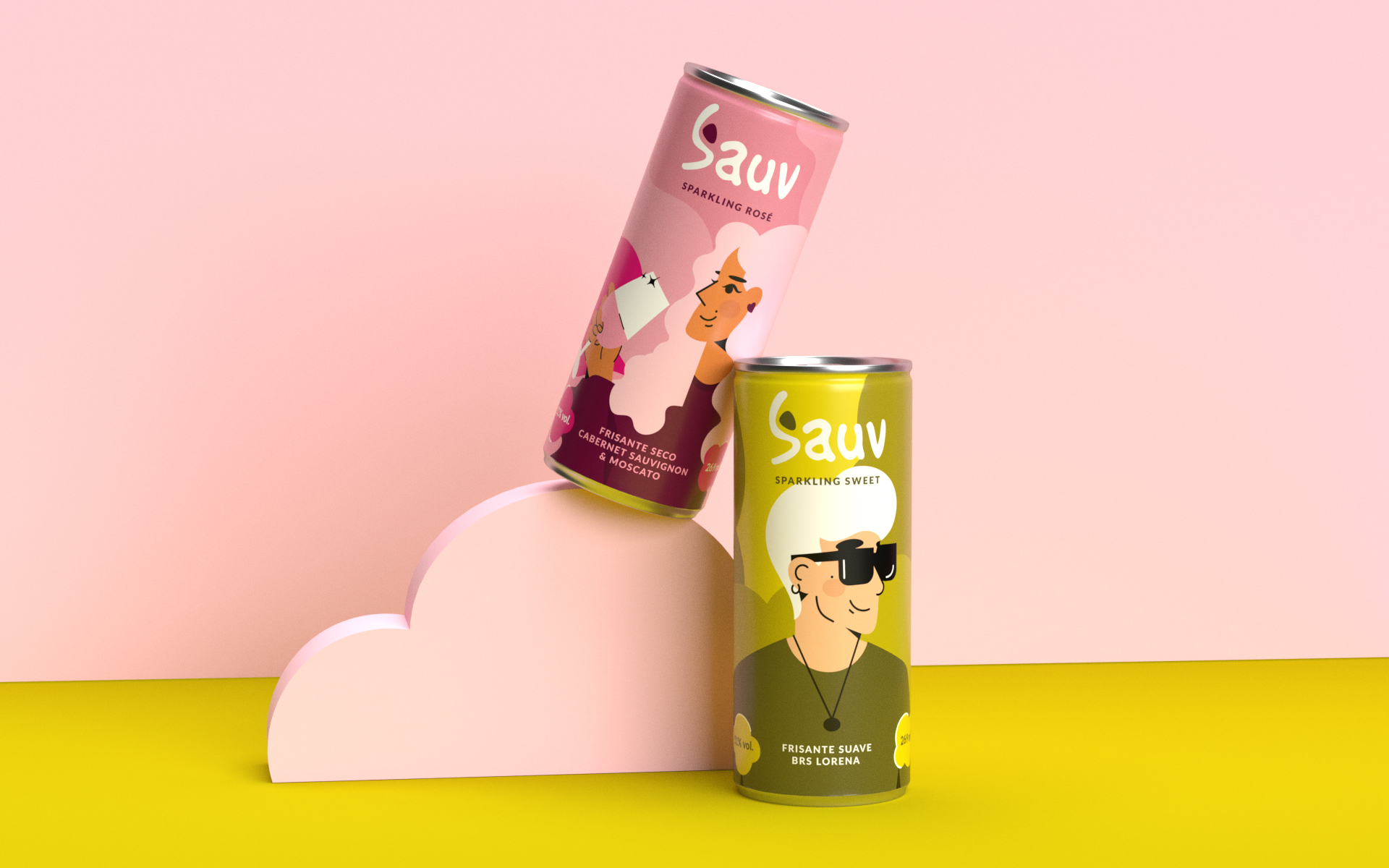 Sauv罐裝葡萄酒標(biāo)簽包裝設(shè)計和時尚人物插圖,開發(fā)年輕人更廣泛日常使用場景 Sauv罐裝葡萄酒標(biāo)簽包裝設(shè)計和時尚人物插圖,開發(fā)年輕人更廣泛日常使用場景