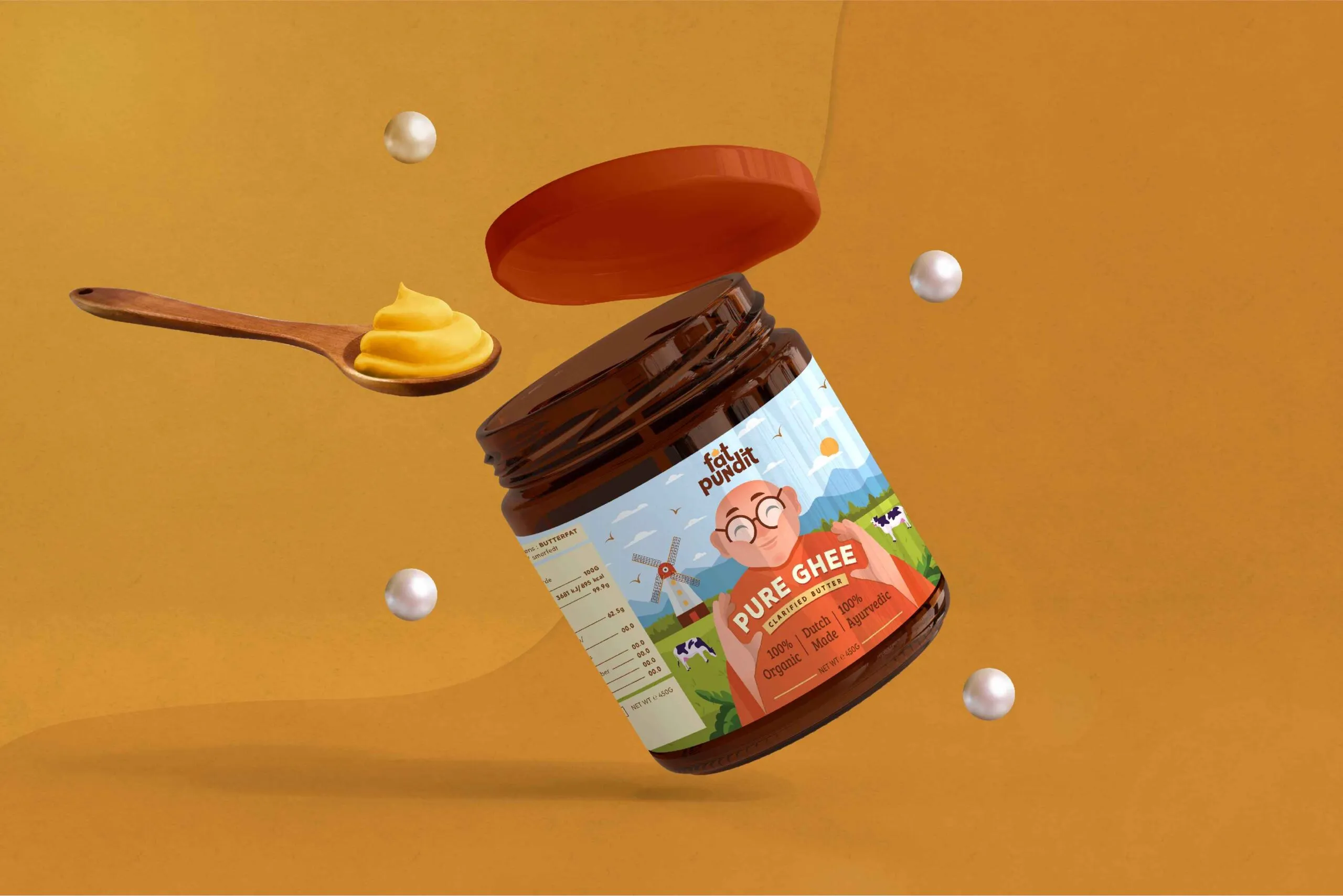 Fat Pundit瓶裝酥油黃油調(diào)味品包裝設(shè)計(jì)“胖專家人物插畫” Fat Pundit瓶裝酥油黃油調(diào)味品包裝設(shè)計(jì)“胖專家人物插畫”