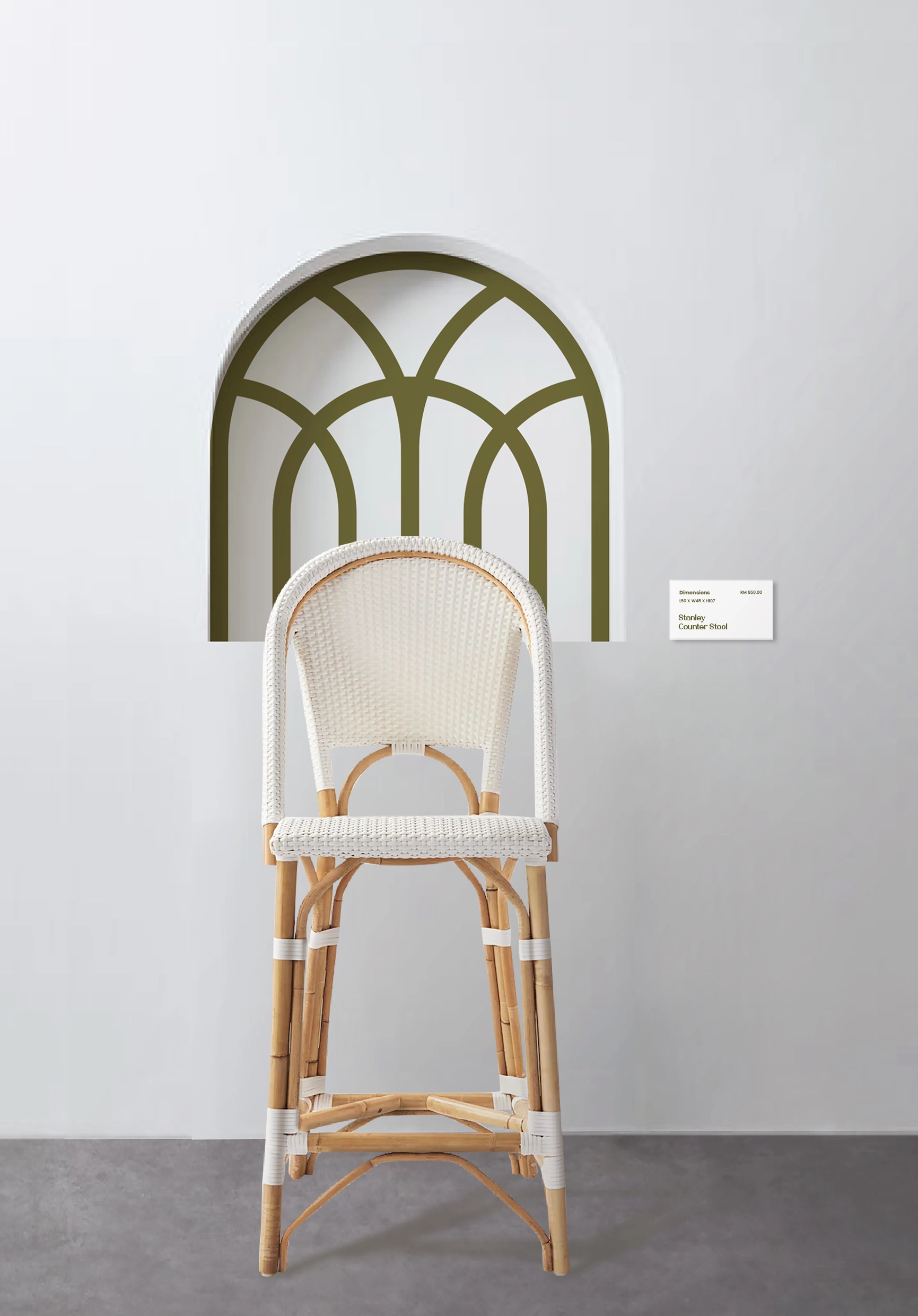 Kantan手工藤制家具家居裝飾公司品牌logo設(shè)計(jì)vi設(shè)計(jì)，標(biāo)志性家具、藤編和拱形窗戶組合