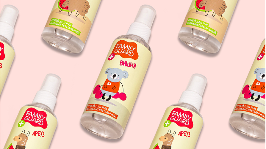 Family Guard兒童洗手液免洗手消毒凝膠消毒噴霧產(chǎn)品包裝設(shè)計(jì),有趣的動物插畫 Family Guard兒童洗手液免洗手消毒凝膠消毒噴霧產(chǎn)品包裝設(shè)計(jì),有趣的動物插畫