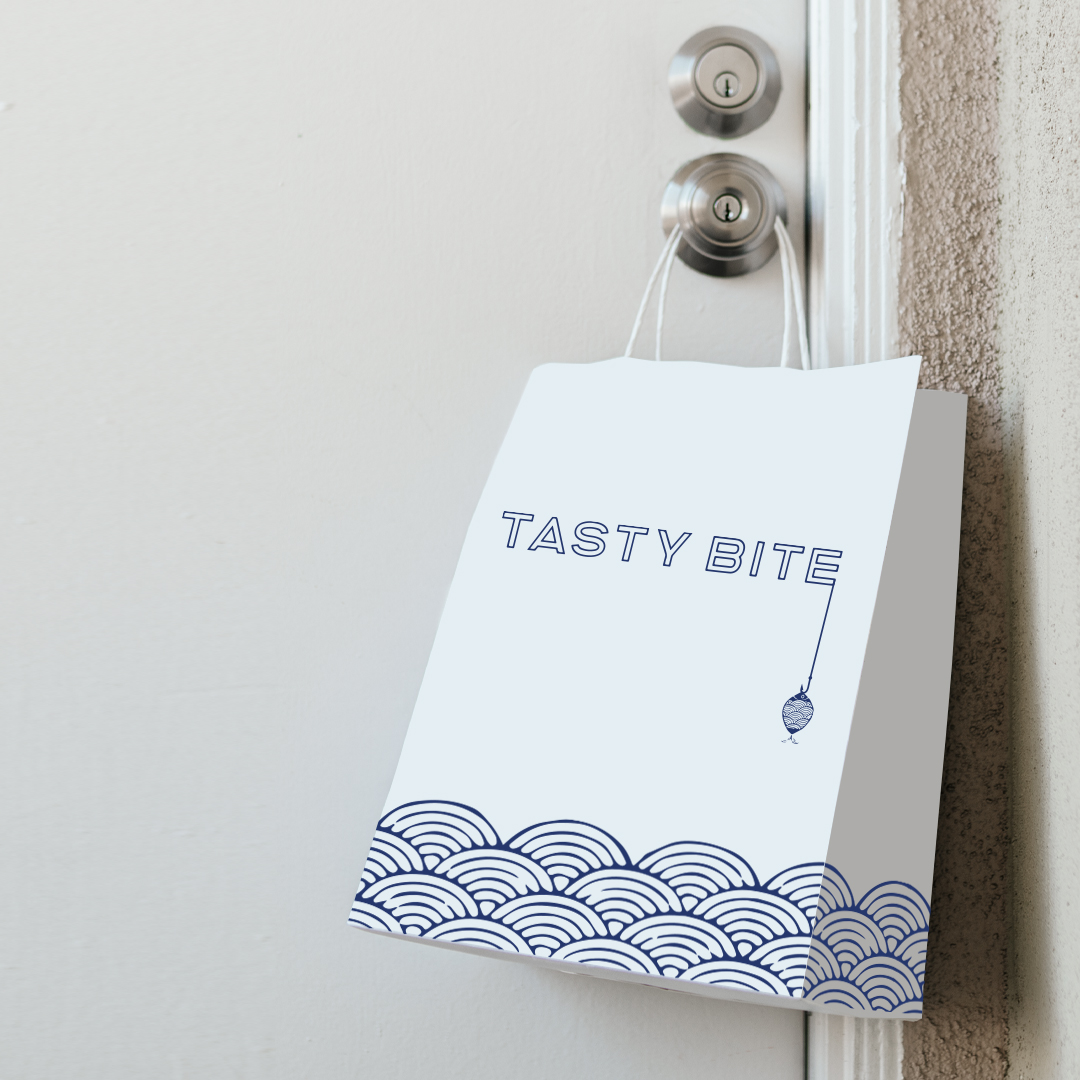 TASTY BITE 炸魚薯條餐廳餐飲品牌形象設(shè)計-logo&vi，輕松自由的設(shè)計感覺