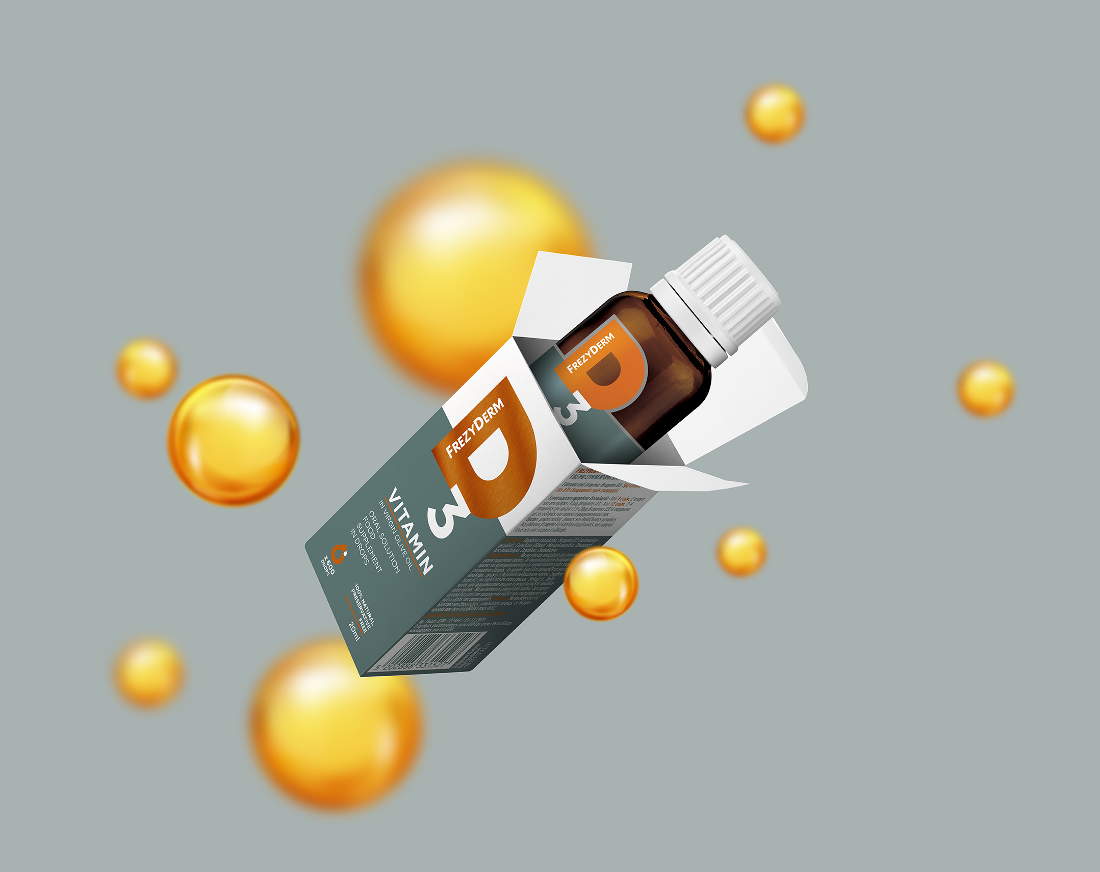 Frezyderm“維生素D3”口服維生素溶液包裝設(shè)計(jì),直觀明了風(fēng)格 Frezyderm“維生素D3”口服維生素溶液包裝設(shè)計(jì),直觀明了風(fēng)格