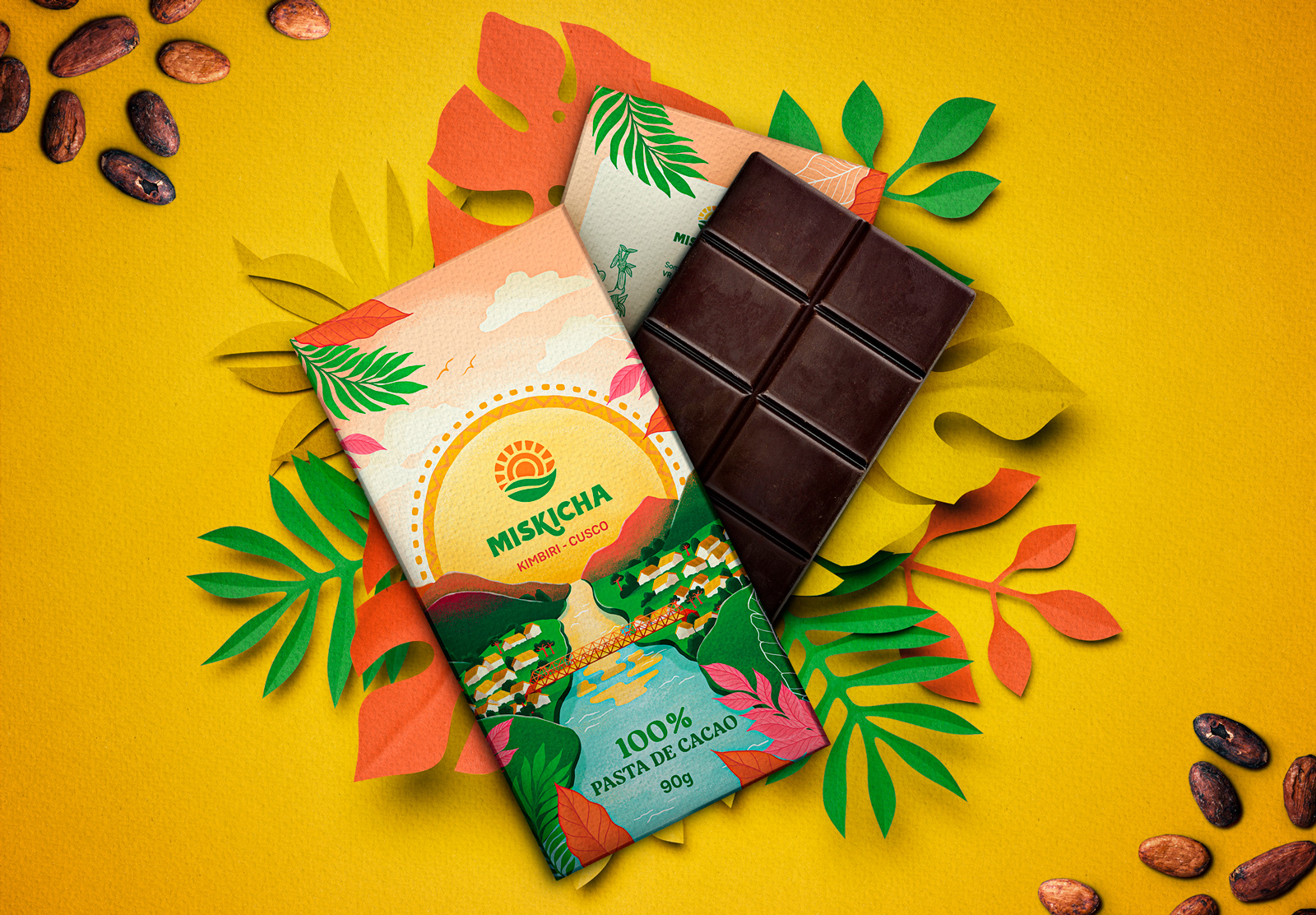 Miskicha 巧克力包裝設(shè)計自然風(fēng)景插畫設(shè)計