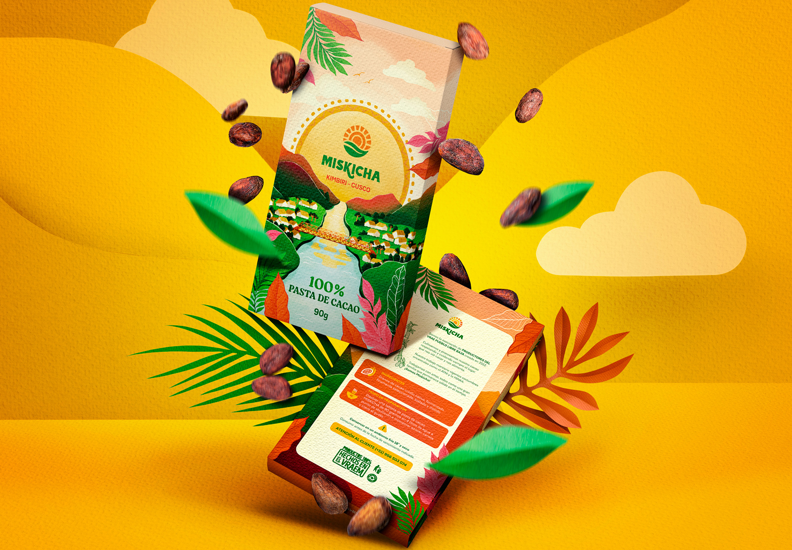 Miskicha 巧克力包裝設(shè)計自然風(fēng)景插畫設(shè)計