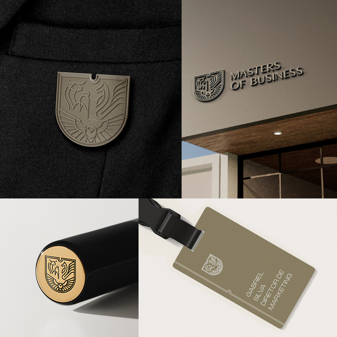 Masters高端企業(yè)在線商務培訓公司品牌vi視覺形象設計logo設計,盾牌徽章風格 Masters高端企業(yè)在線商務培訓公司品牌vi視覺形象設計logo設計,盾牌徽章風格