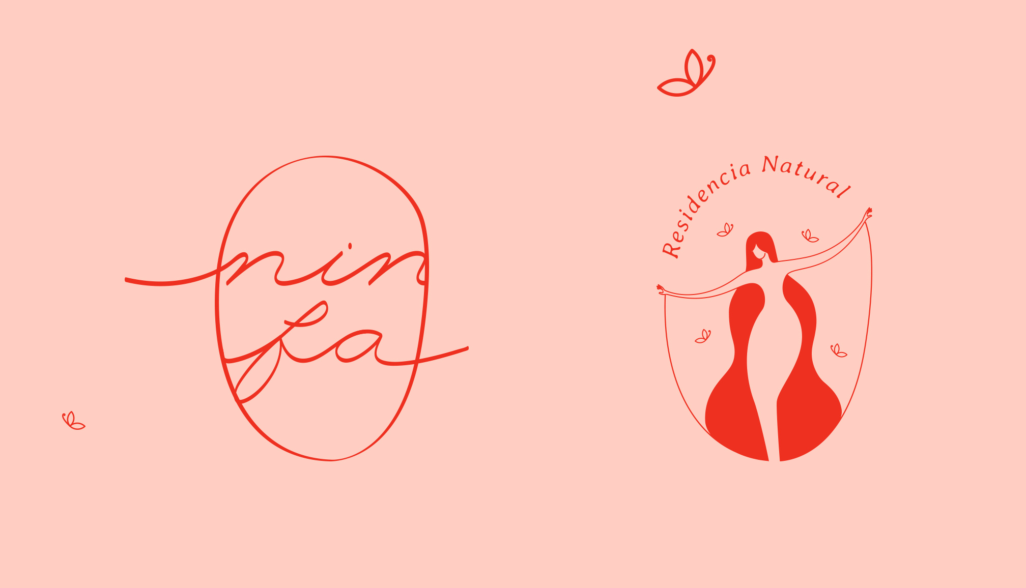 Ninfa 生活社區(qū)logo設(shè)計(jì)“女人身體曲線”品牌形象設(shè)計(jì)，一個(gè)放松身心享受寧?kù)o生活的地方