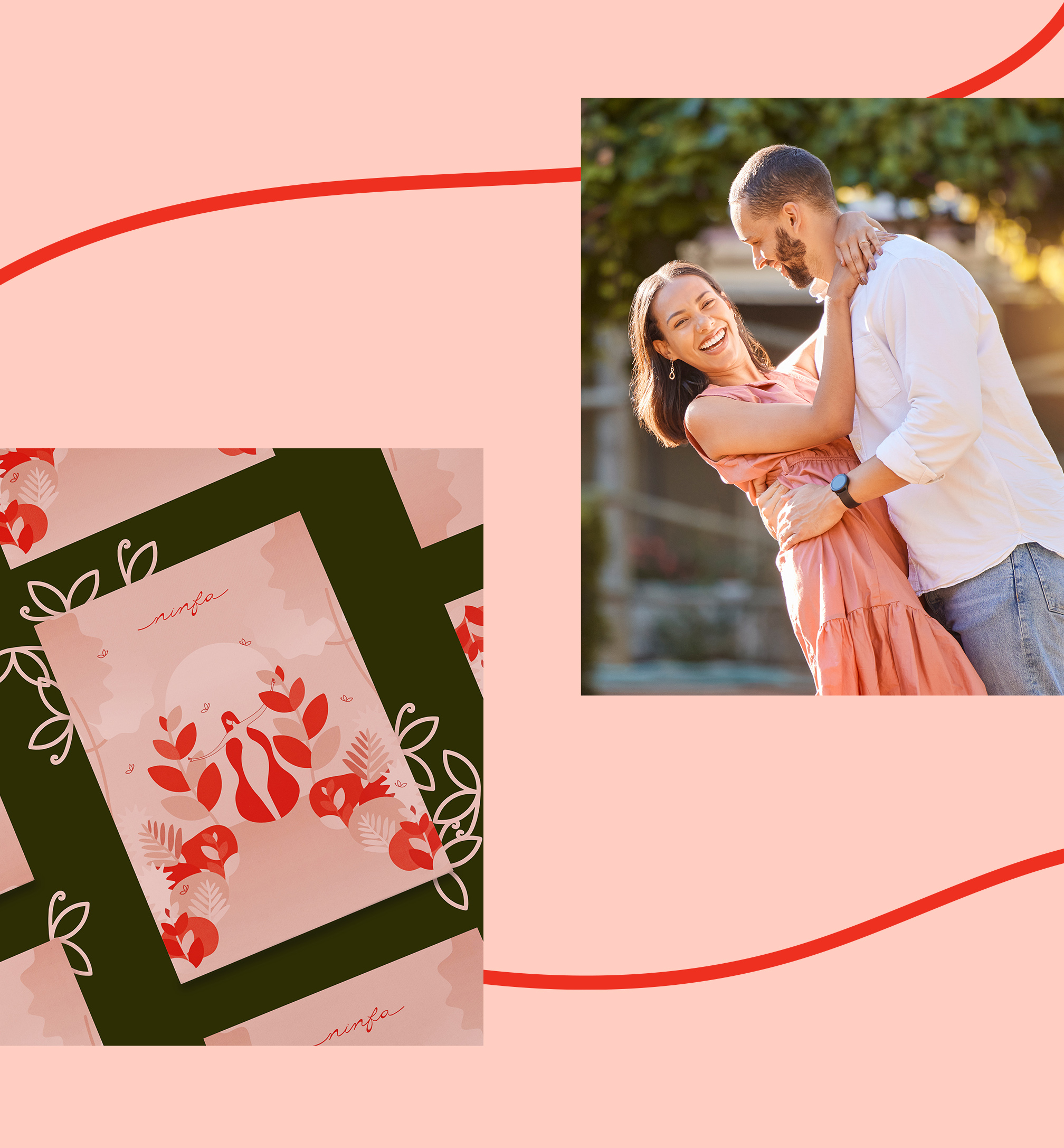 Ninfa 生活社區(qū)logo設(shè)計(jì)品牌形象設(shè)計(jì)，一個(gè)放松身心享受寧?kù)o生活的地方