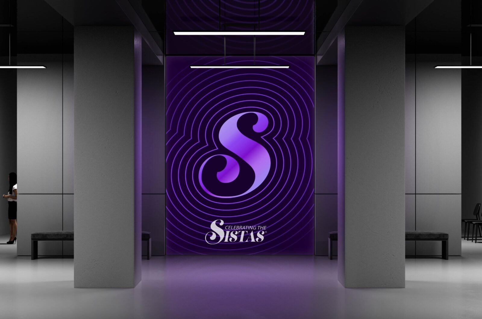 Sistas Gala ”慶祝黑人女性“慶典活動(dòng)品牌視覺(jué)形象vi設(shè)計(jì)”紫色漣漪波紋“元素
