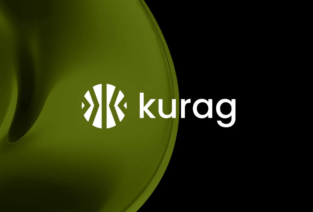 Kurag數(shù)字加密貨幣logo設(shè)計(jì)品牌形象設(shè)計(jì)K字母圓形logo綠色系