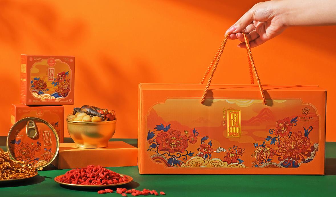 越南中藥藥材保健滋補(bǔ)品系列禮盒包裝設(shè)計(jì)中國(guó)風(fēng)插畫(huà)設(shè)計(jì)