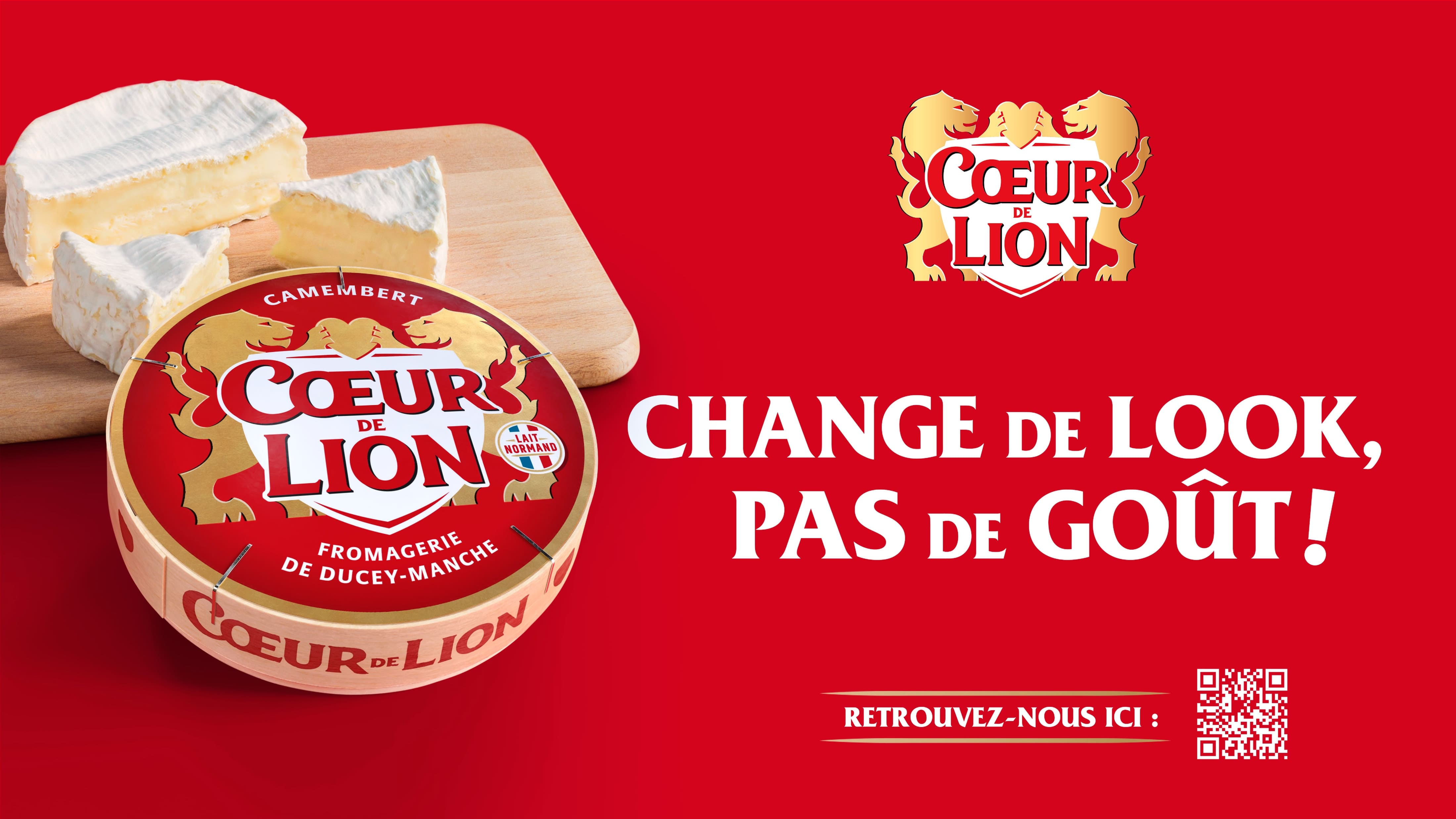 C?ur de Lion法國(guó)奶酪獅子徽標(biāo)logo設(shè)計(jì)與紅色金色外包裝設(shè)計(jì)