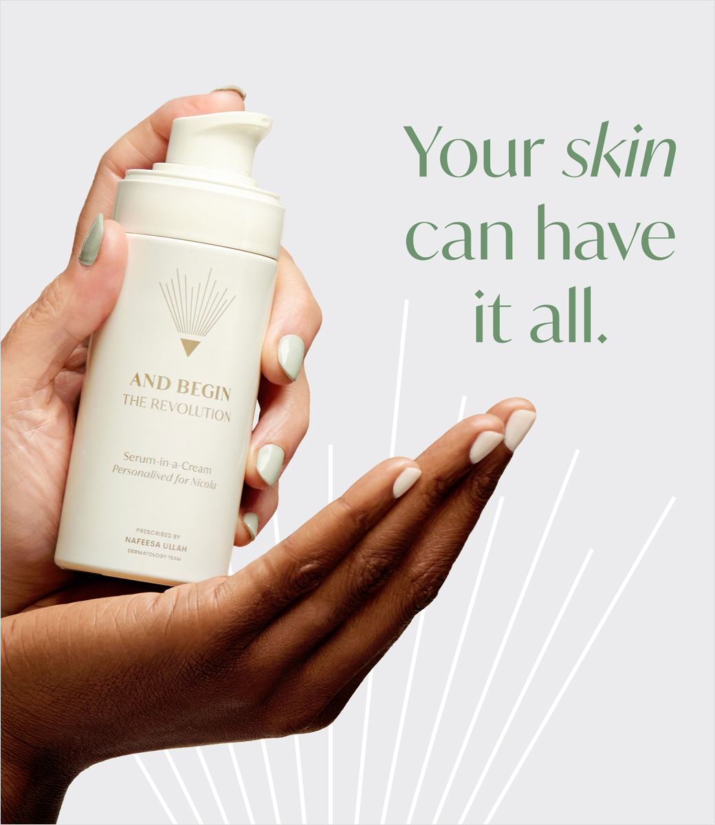 and Begin”中年女性護膚品品牌logo設(shè)計包裝設(shè)計“棱鏡光線”