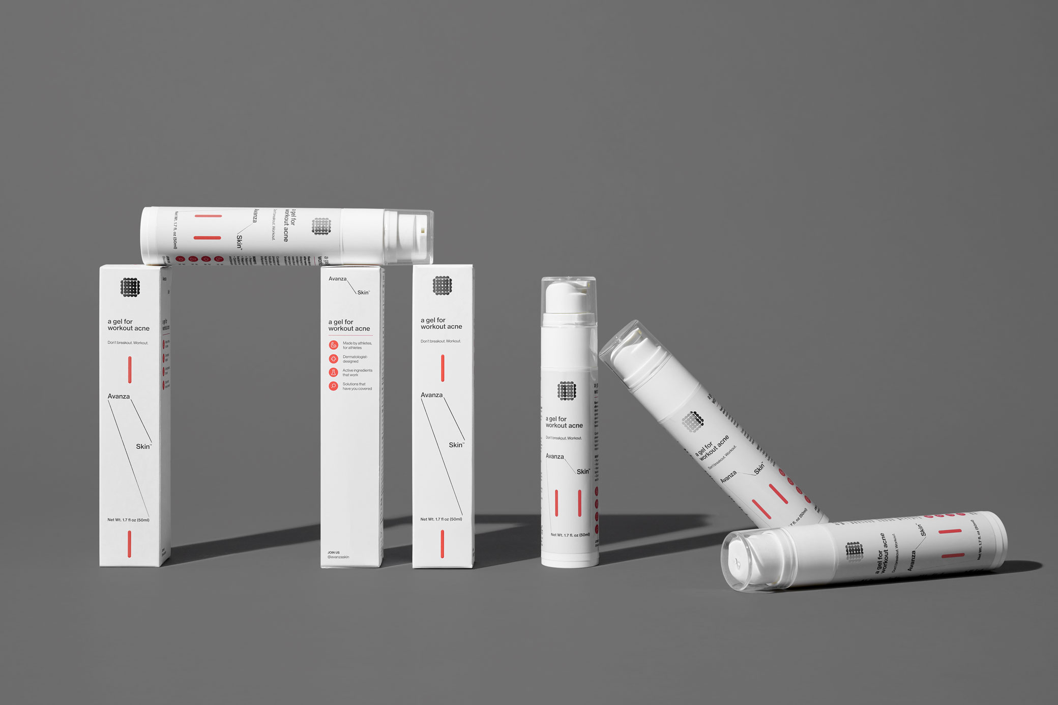 Avanza 運(yùn)動(dòng)員專用護(hù)膚品品牌形象logo&vi設(shè)計(jì)包裝設(shè)計(jì)，化學(xué)結(jié)構(gòu)線條靈感