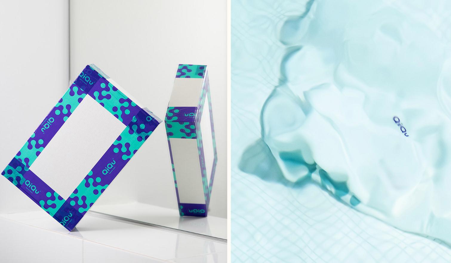 QIQU殼聚糖新型皮膚修復(fù)產(chǎn)品品牌策劃包裝設(shè)計，強烈對比色