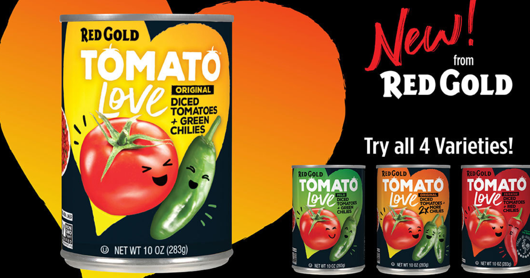 紅金番茄罐頭 Red Gold品牌重塑與新包裝設(shè)計(jì)-心形卡通元素