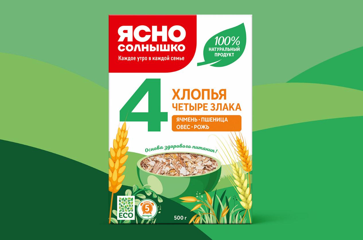 Yasno Solnyshko俄羅斯谷物早餐食品品牌包裝更新策劃設(shè)計，更高的品質(zhì)與信息傳