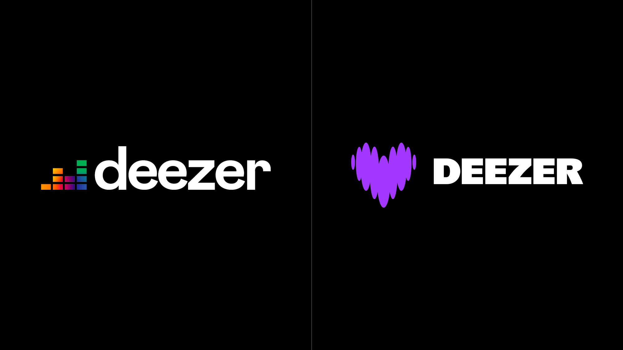 Deezer音樂平臺app品牌logo設計vi視覺形象識別設計，跳動的心臟