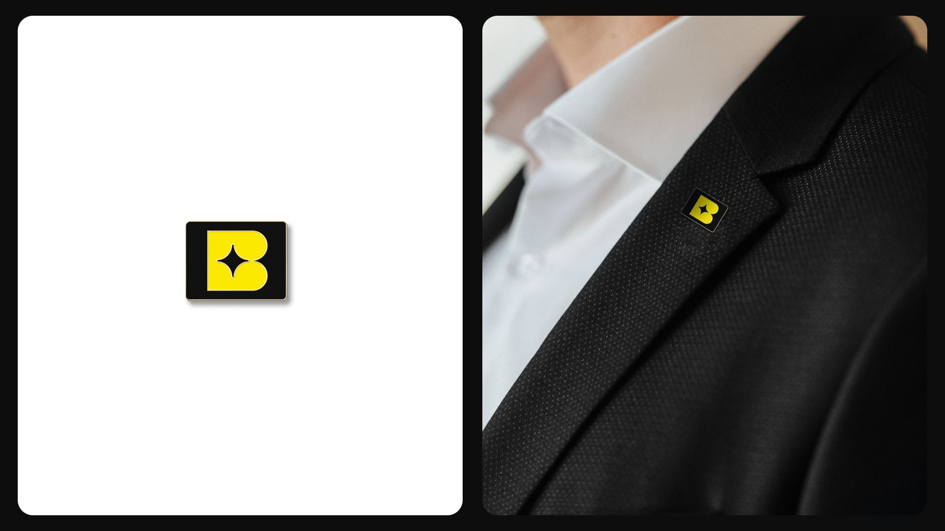 Black Wallet 財(cái)務(wù)規(guī)劃和投資咨詢金融公司vi設(shè)計(jì)企業(yè)形象設(shè)計(jì)，黃色B字母+星元素