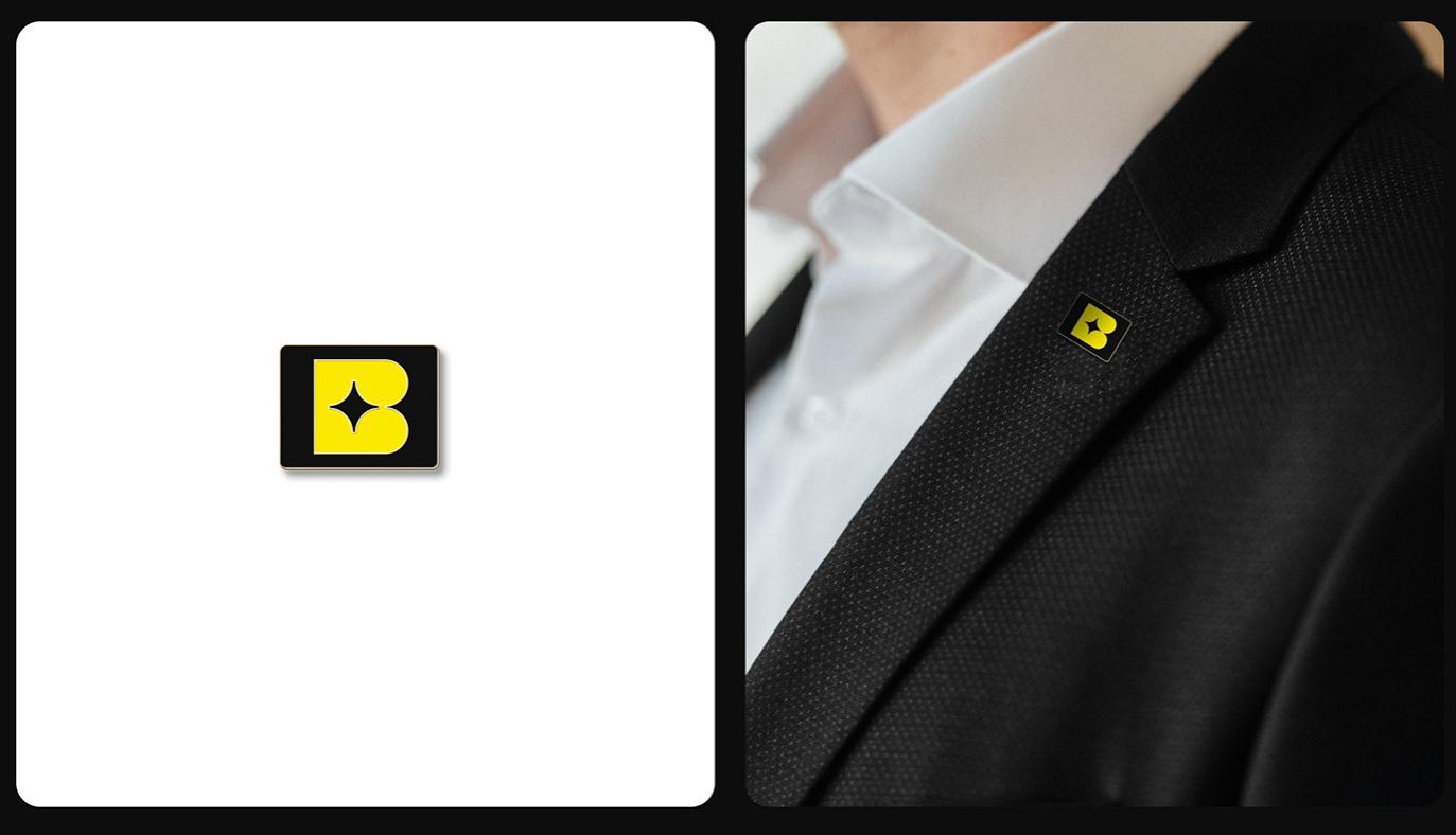 Black Wallet 財(cái)務(wù)規(guī)劃和投資咨詢金融公司vi設(shè)計(jì)企業(yè)形象設(shè)計(jì)，黃色B字母+星元素