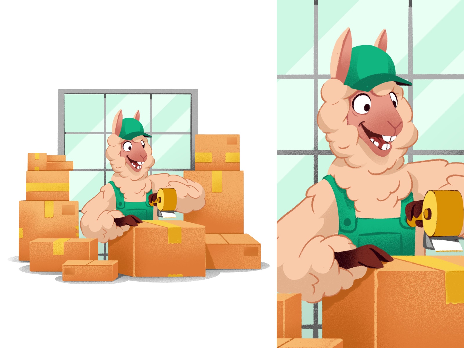 Lagerby 線上商城駱駝吉祥物設(shè)計，表情動作尤為亮眼