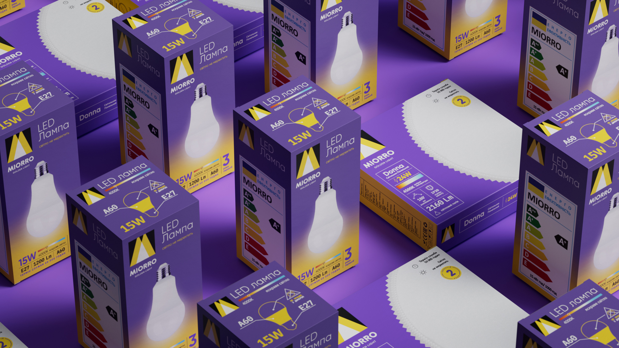 Miorro燈具燈泡照明品牌創(chuàng)建策劃與logo包裝設(shè)計，照亮市場的設(shè)計