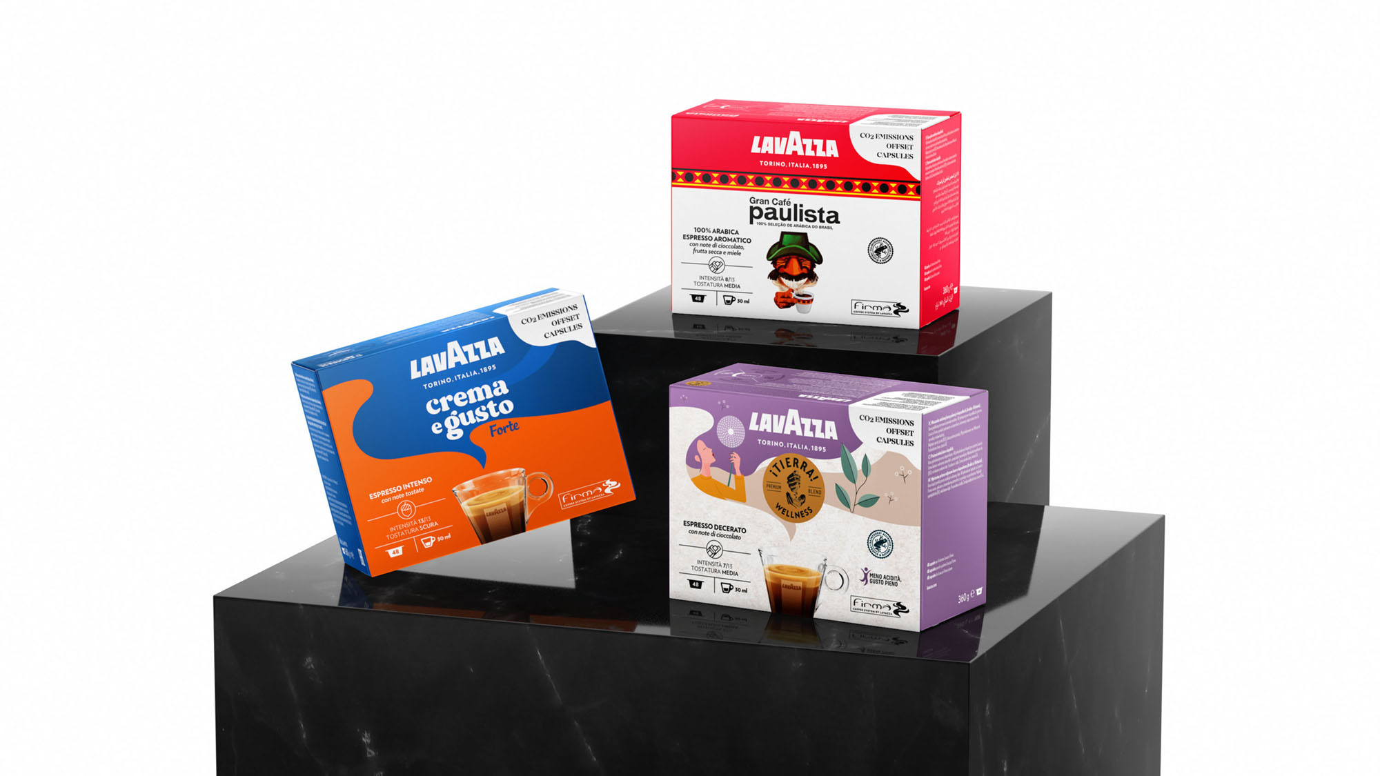 Lavazza Blue 膠囊咖啡包裝設計