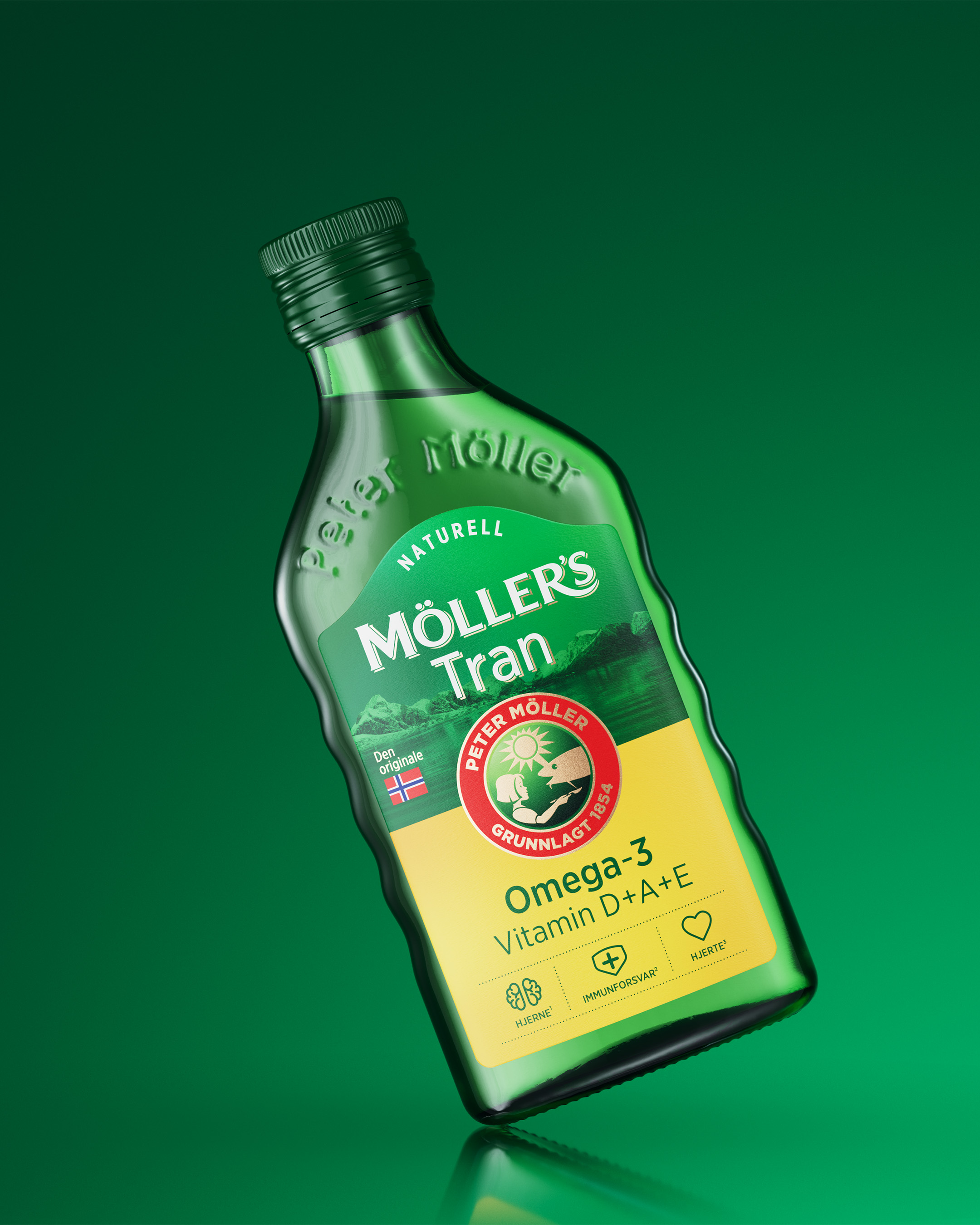 M?ller鱈魚肝油Omega-3保健品重新設計包裝，統(tǒng)一品牌風格，改變雜亂感覺