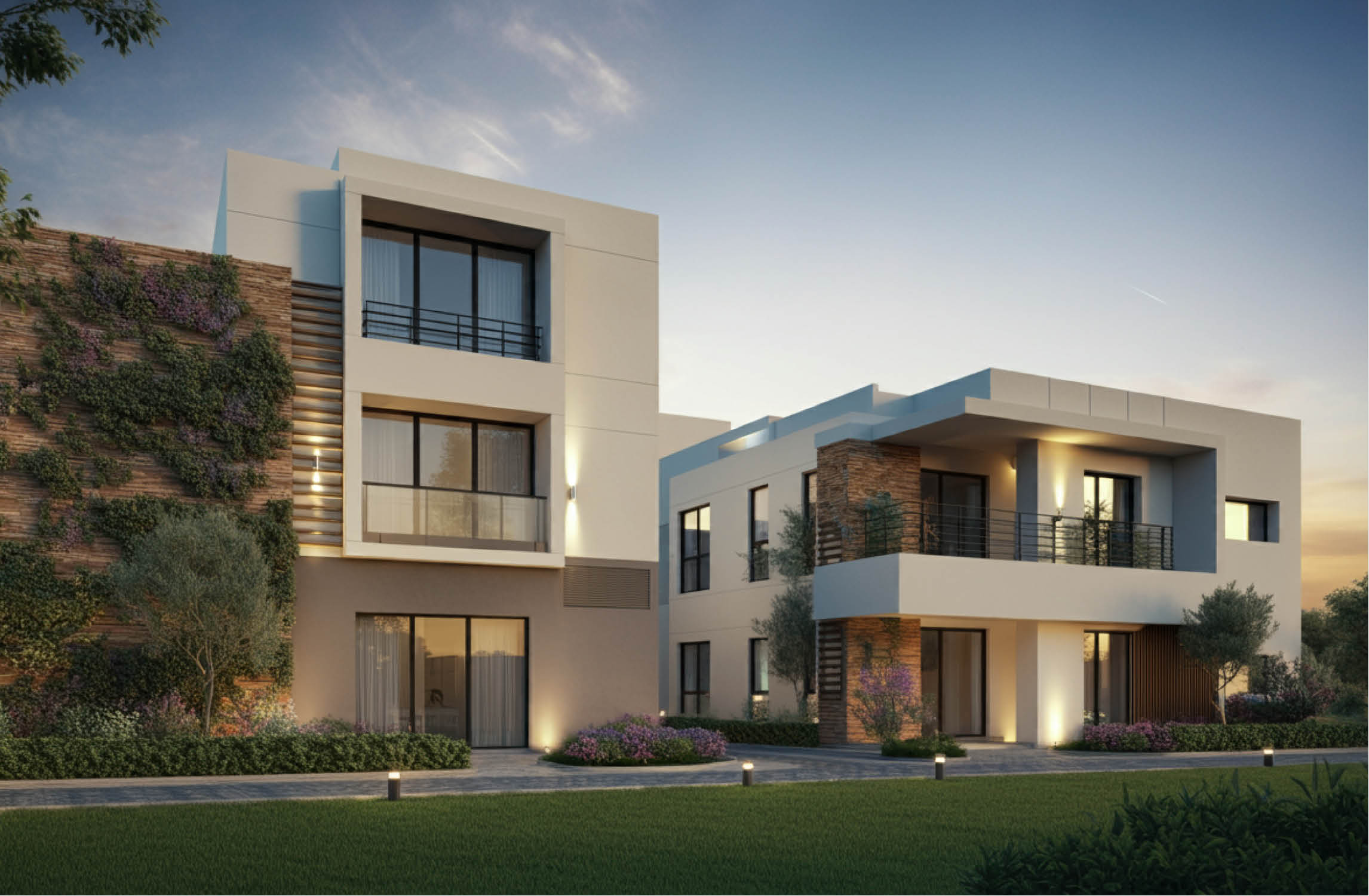 Alnajran綠色住宅社區(qū)打造品牌logo設(shè)計(jì)vi設(shè)計(jì)，綠色負(fù)空間設(shè)計(jì)