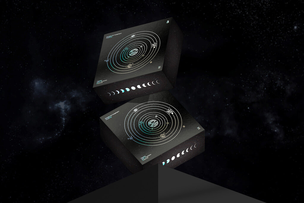 以元素宇宙為靈感的中秋月餅禮盒包裝設(shè)計(jì)