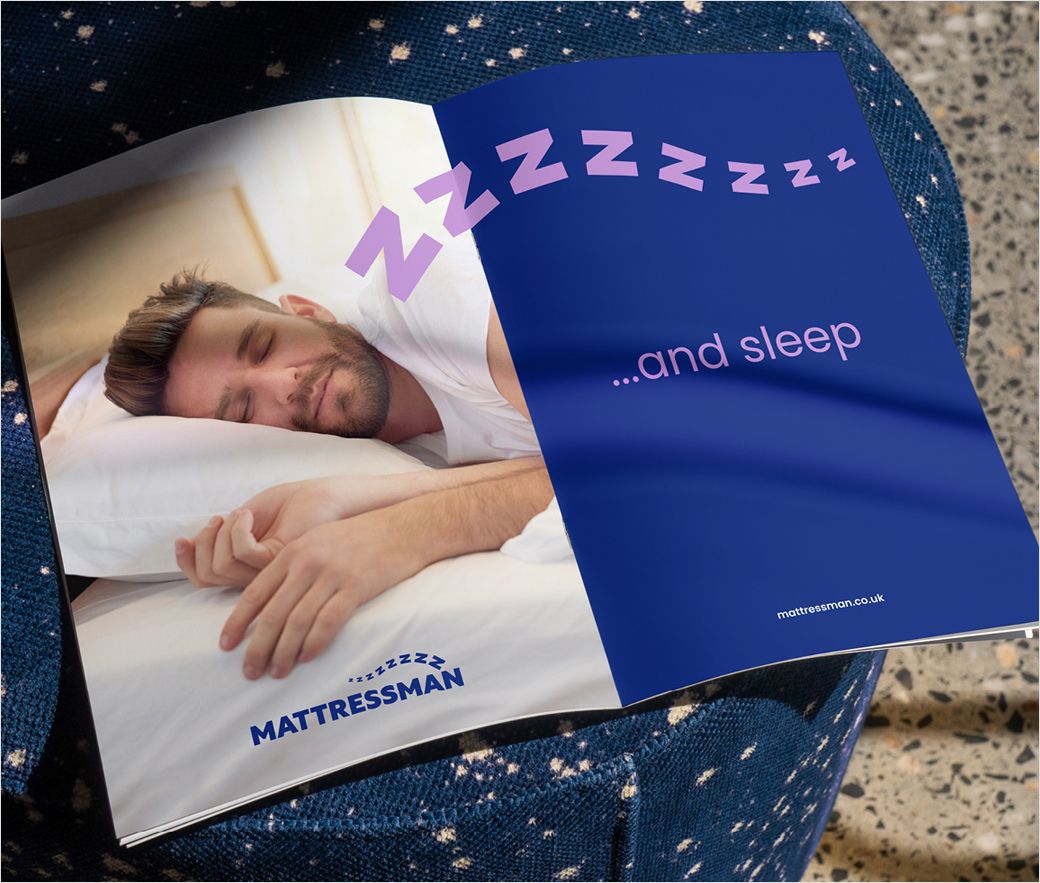 Mattressman英國(guó)最大在線床墊零售商品牌形象重塑logo設(shè)計(jì)vi應(yīng)用設(shè)計(jì)-睡眠字母Z曲線