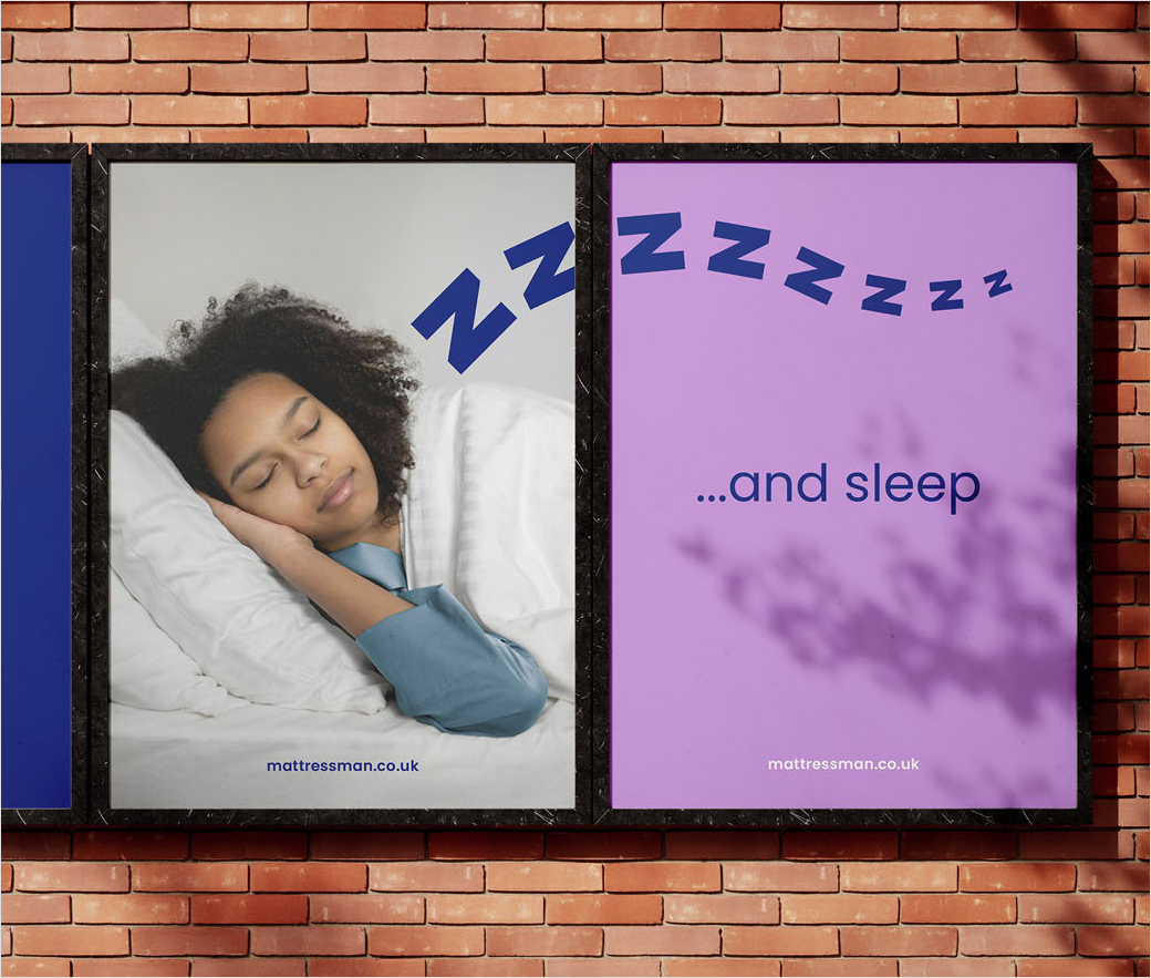 Mattressman英國(guó)最大在線電商床墊零售商品牌形象重塑logo設(shè)計(jì)vi應(yīng)用設(shè)計(jì)-睡眠字母Z曲線