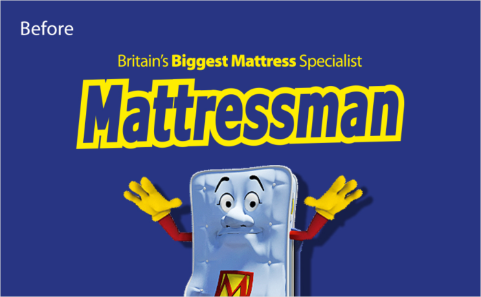 Mattressman英國(guó)最大在線電商床墊零售商品牌舊logo設(shè)計(jì)