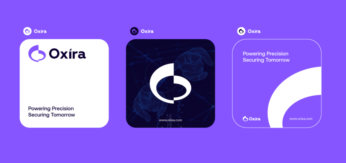 Oxira 人工智能未來科技品牌logo設計vi設計，現(xiàn)代極簡主義與科技前沿美學