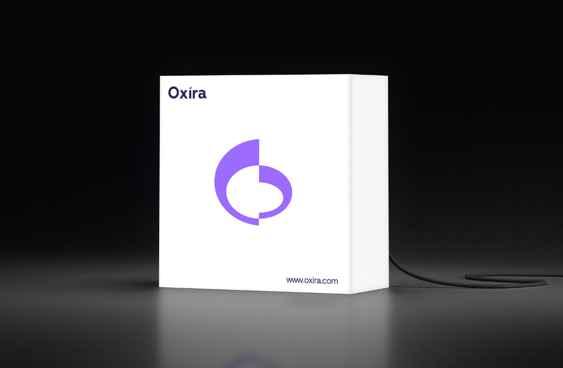 Oxira 人工智能未來科技品牌logo設計vi設計，現(xiàn)代極簡主義與科技前沿美學