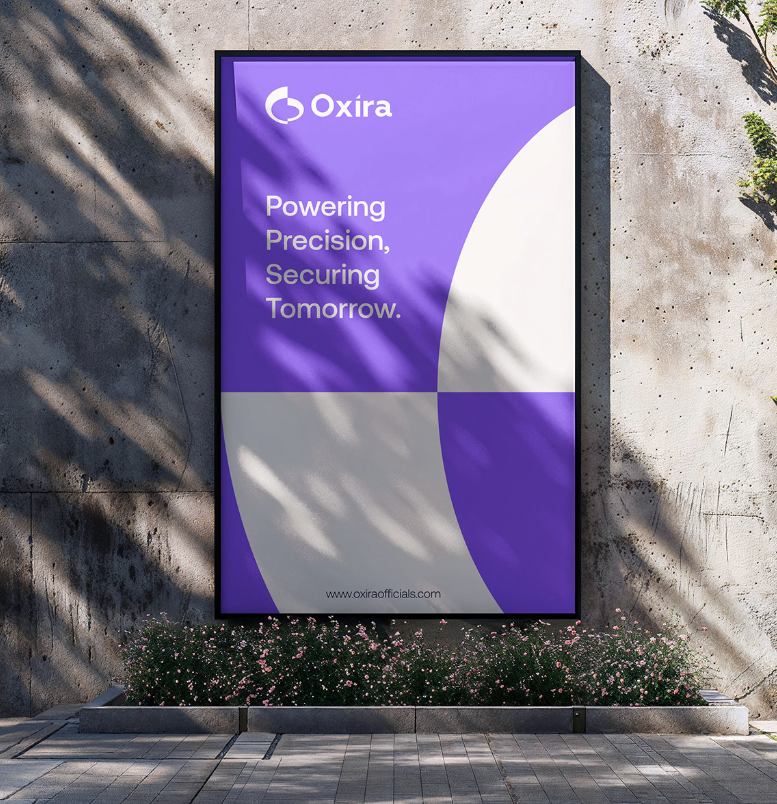 Oxira 人工智能未來科技品牌logo設計vi設計，現(xiàn)代極簡主義與科技前沿美學