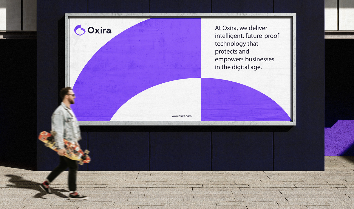 Oxira 人工智能未來科技品牌logo設計vi設計，現(xiàn)代極簡主義與科技前沿美學