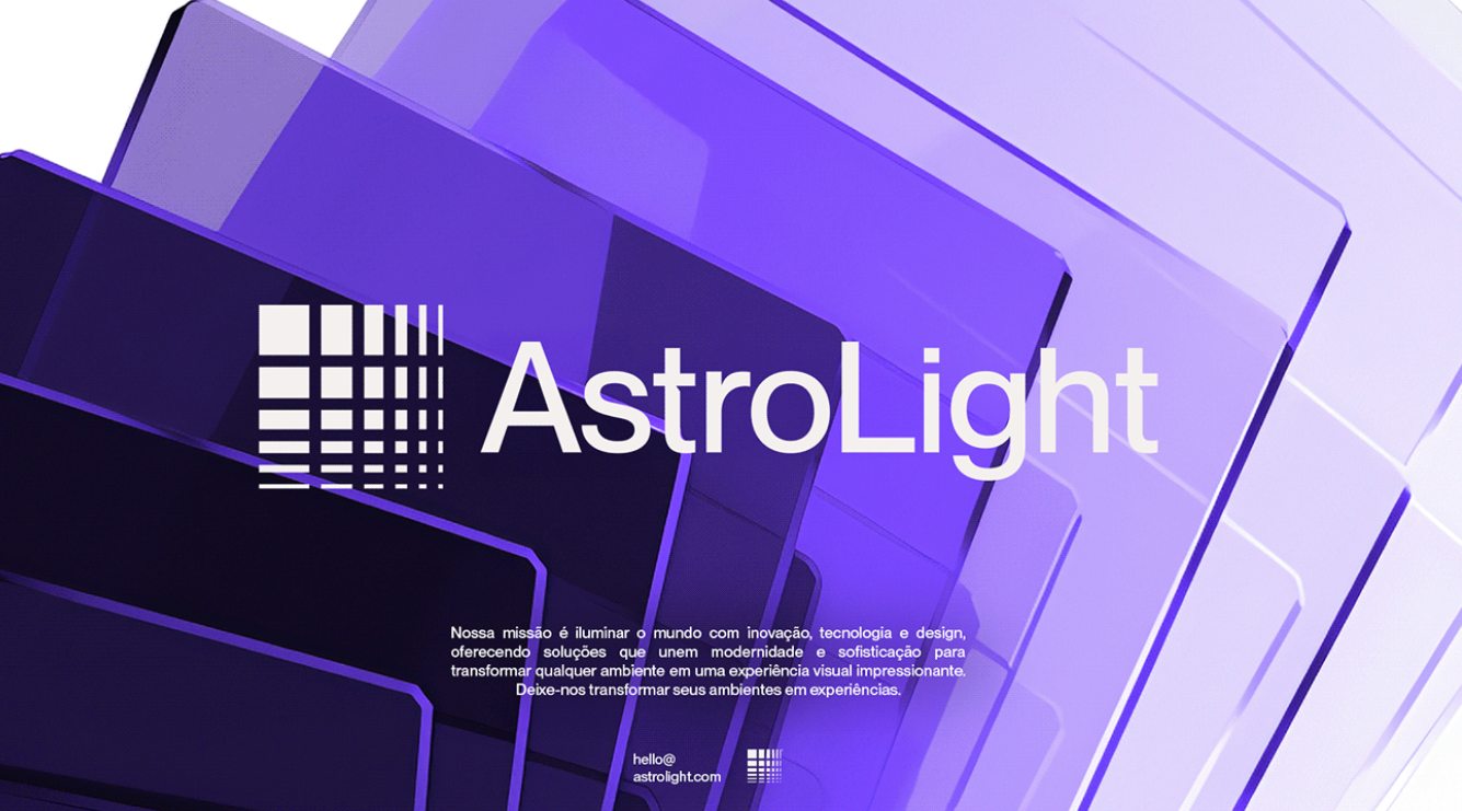 AstroLight LED照明品牌形象設(shè)計(jì)logo設(shè)計(jì)靈感源自數(shù)字LED像素