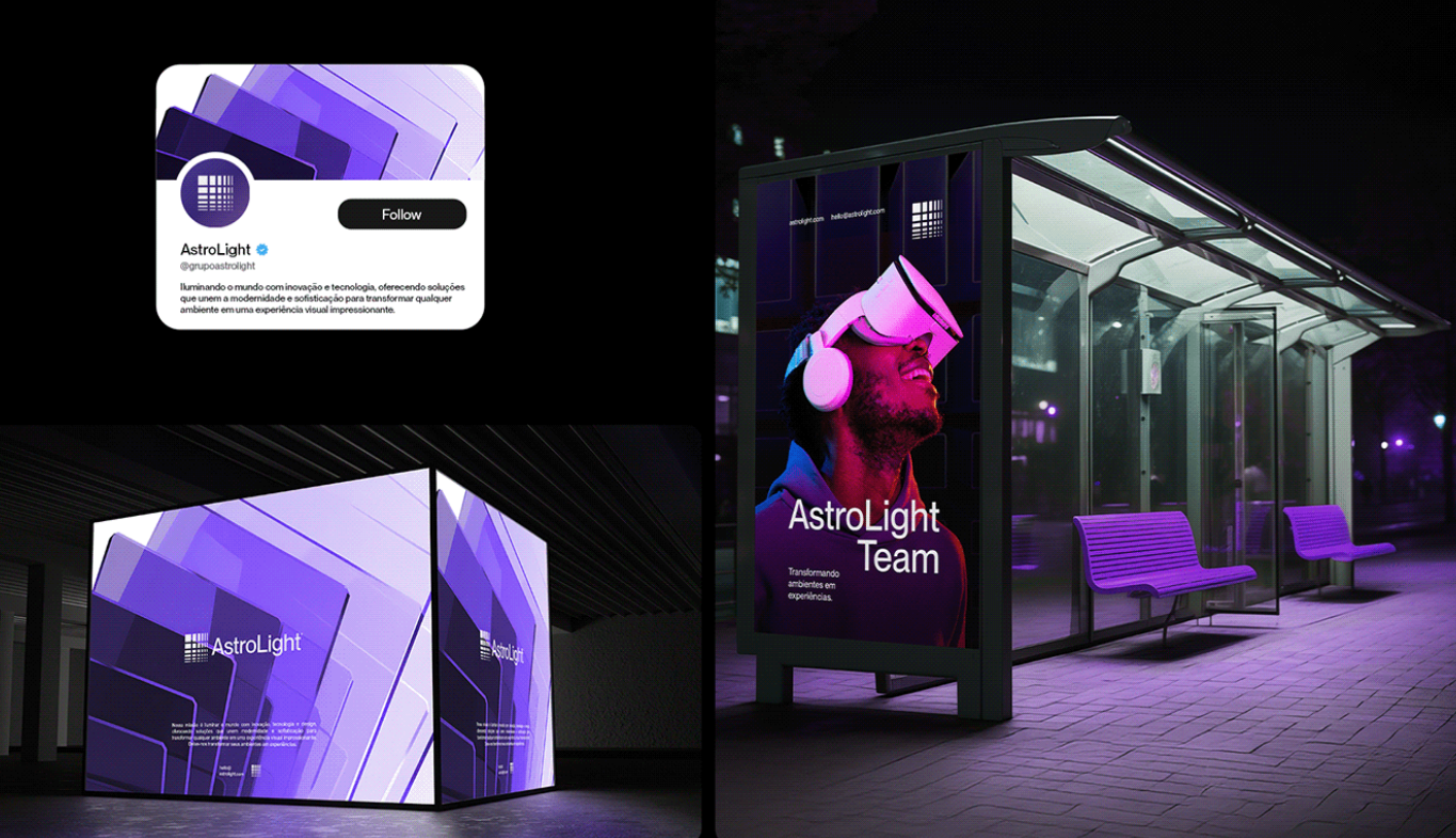 AstroLight LED照明品牌形象設(shè)計(jì)logo設(shè)計(jì)靈感源自數(shù)字LED像素 AstroLight LED照明品牌形象設(shè)計(jì)logo設(shè)計(jì)靈感源自數(shù)字LED像素