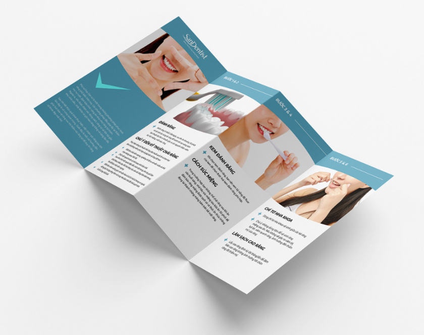 SanDentist 美容牙科品牌形象vi設計，清新風格突出安全與美麗