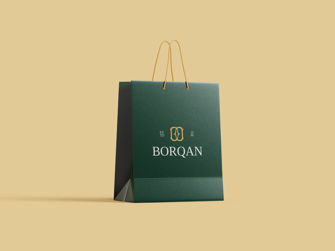 Borqan珠寶品牌logo形象設(shè)計(jì),兩個(gè)字母B合并負(fù)空間星形