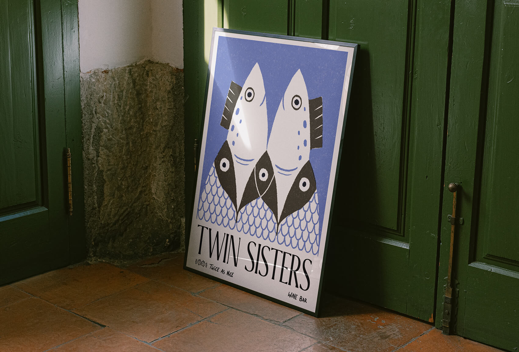 Twin Sisters 酒吧雙魚logo設(shè)計(jì)品牌視覺形象設(shè)計(jì)